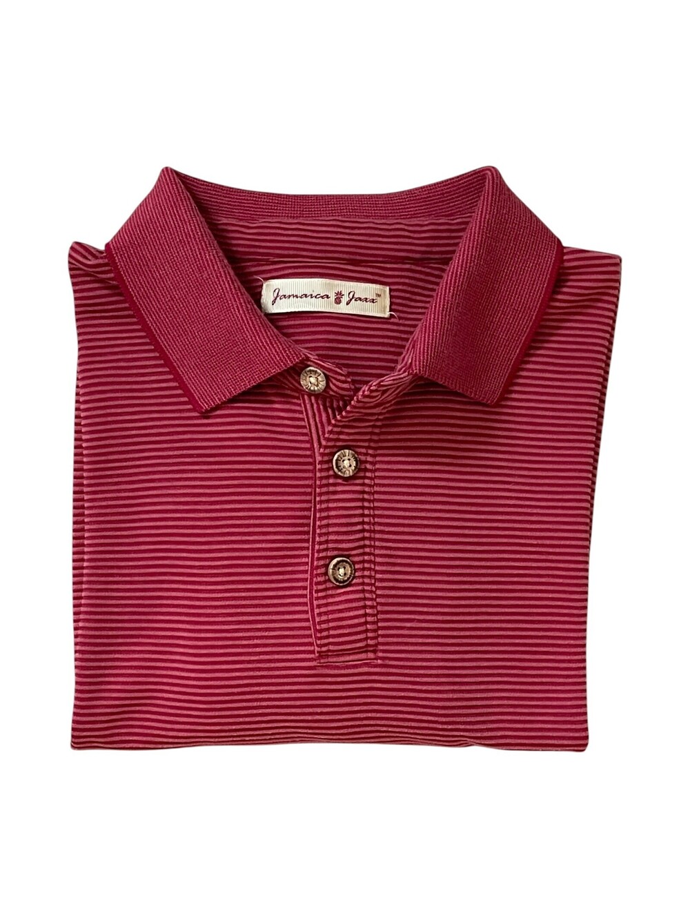 Jamaica Jaxx Red Men's XL Ribbed Short Sleeve Polo Shirt